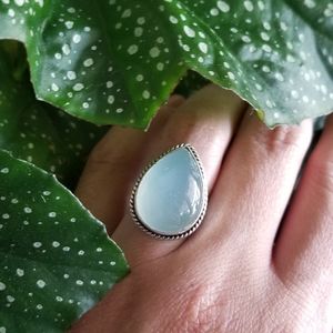 Silver Chalcedony Ring Sz 4